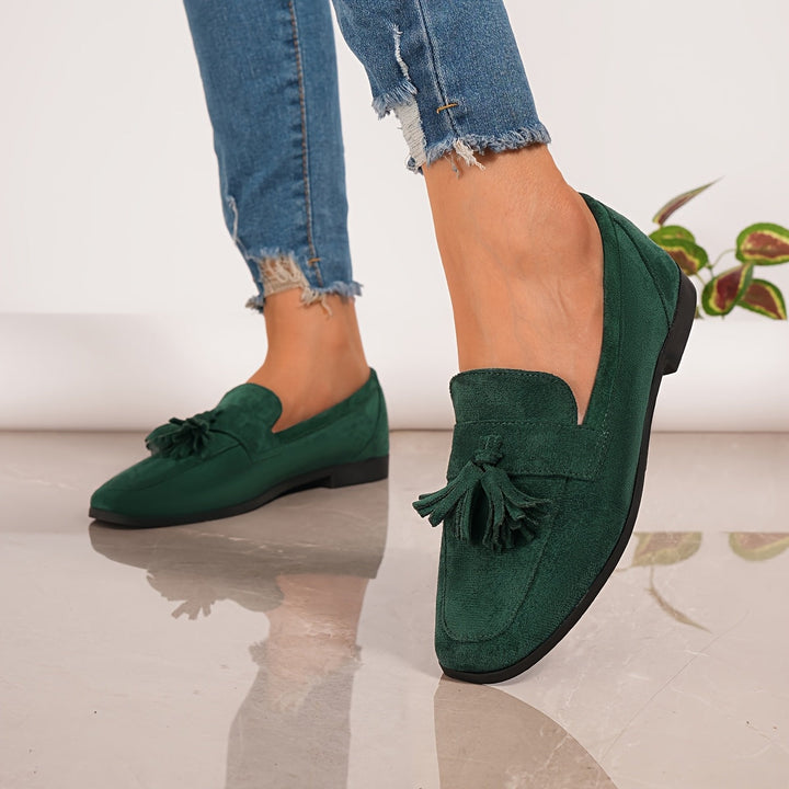 Dames loafers | Instappers met kwastjes en comfortabele zool