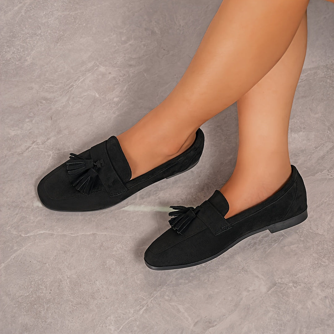 Dames loafers | Instappers met kwastjes en comfortabele zool