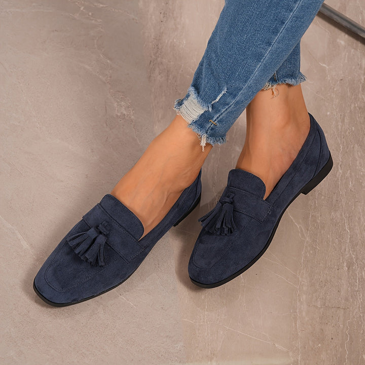 Dames loafers | Instappers met kwastjes en comfortabele zool