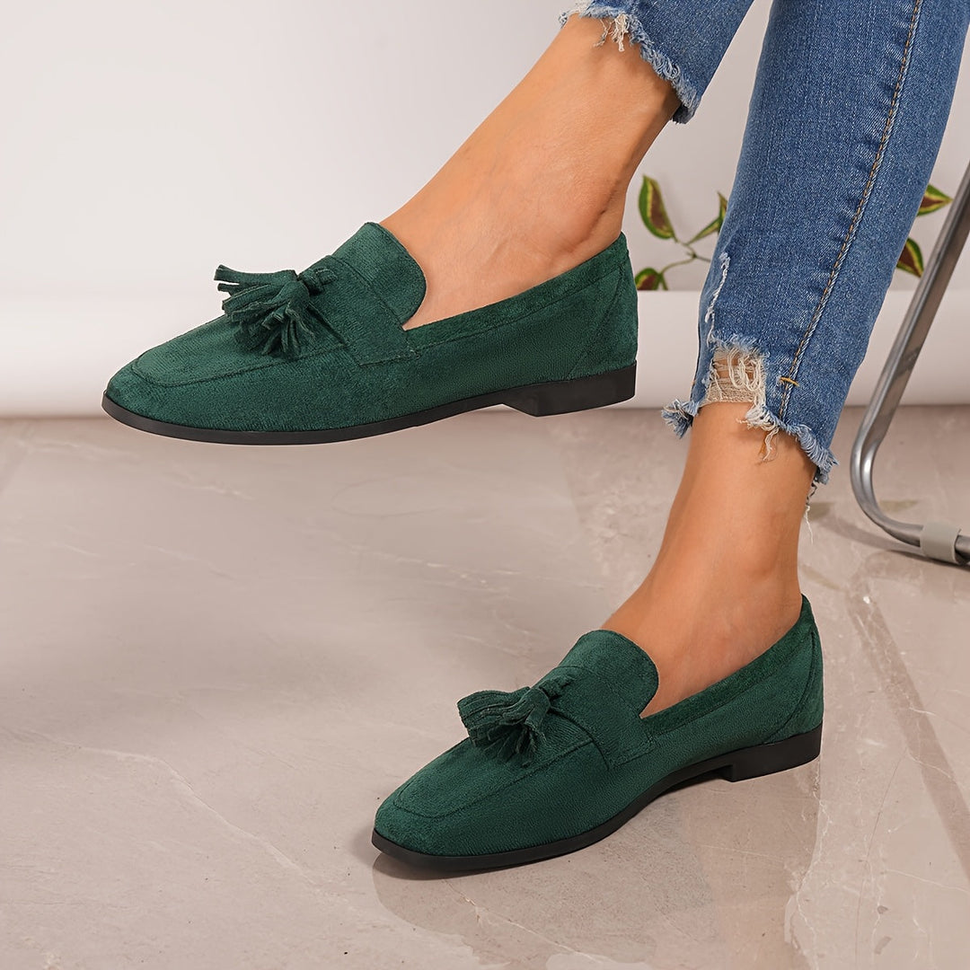 Dames loafers | Instappers met kwastjes en comfortabele zool