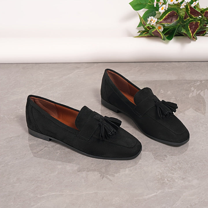 Dames loafers | Instappers met kwastjes en comfortabele zool
