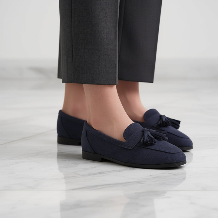 Dames loafers | Instappers met kwastjes en comfortabele zool