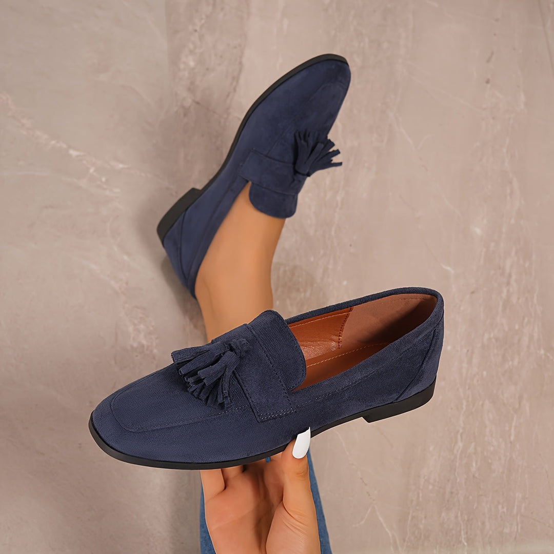 Dames loafers | Instappers met kwastjes en comfortabele zool