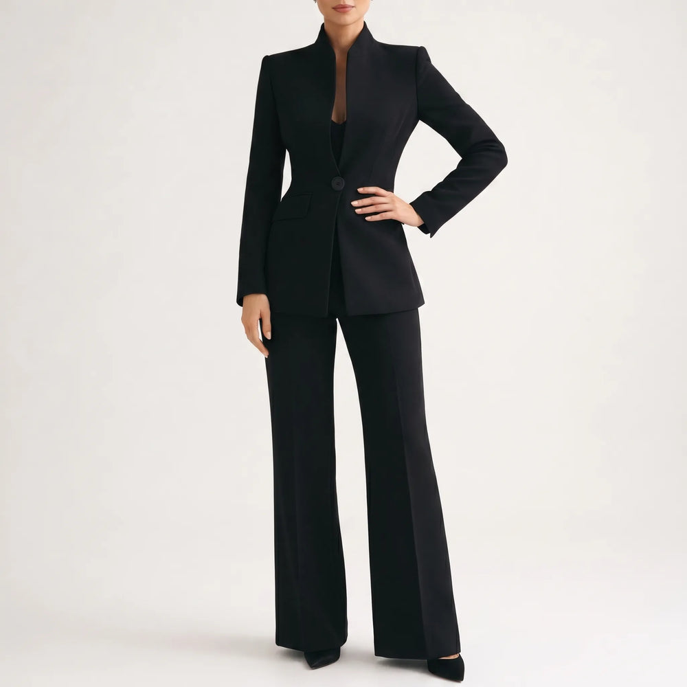 Dames pak | Elegant broekpak met getailleerde blazer