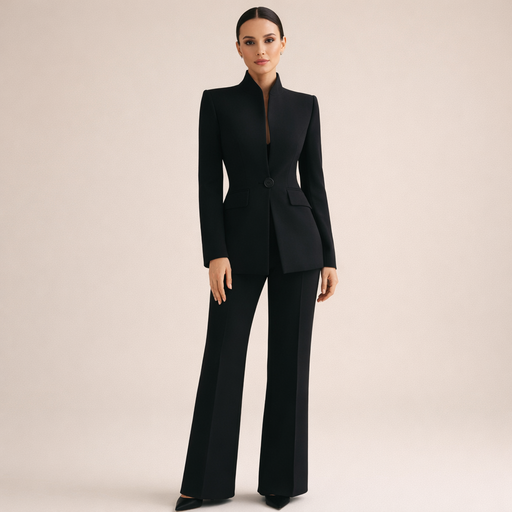 Dames pak | Elegant broekpak met getailleerde blazer