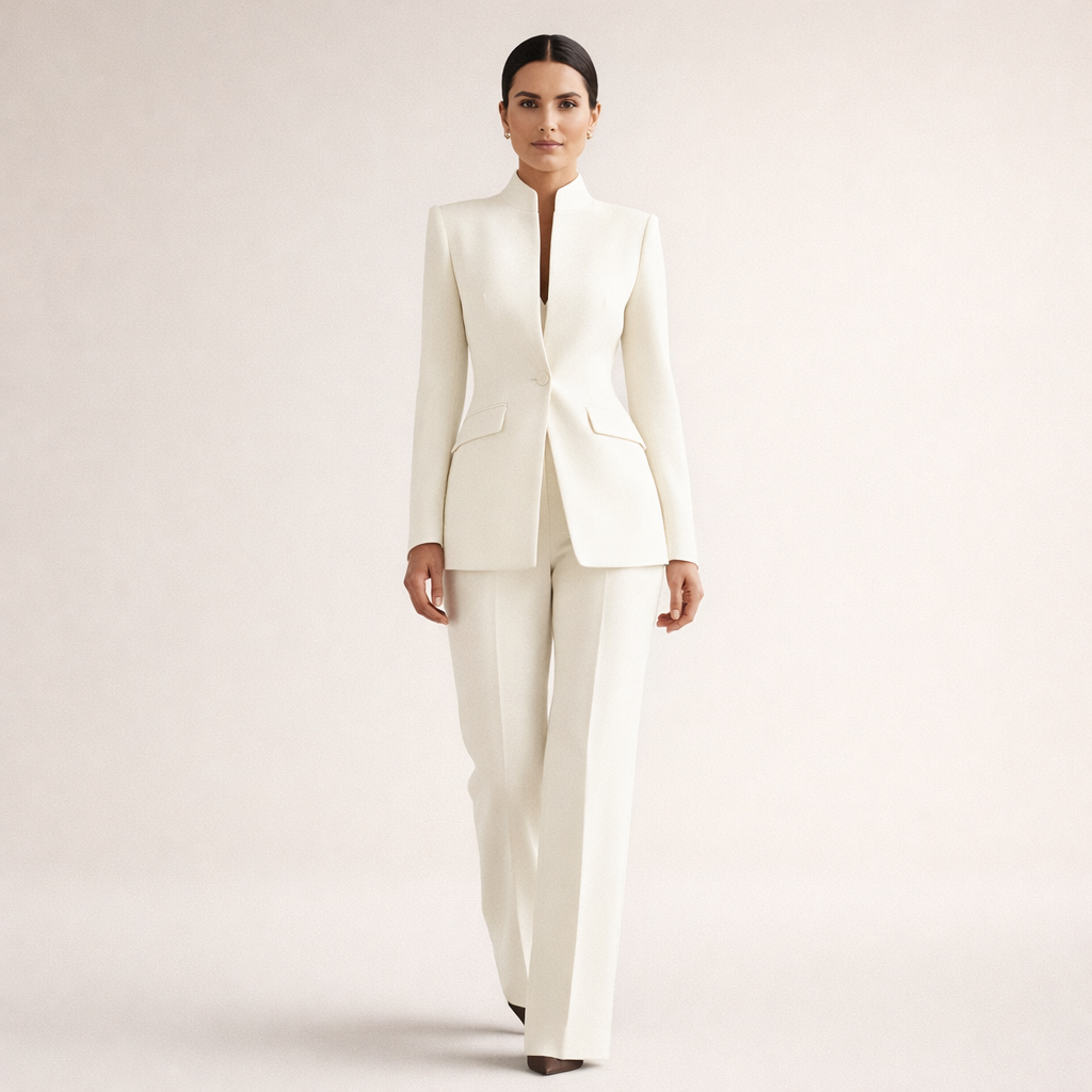 Dames pak | Elegant broekpak met getailleerde blazer