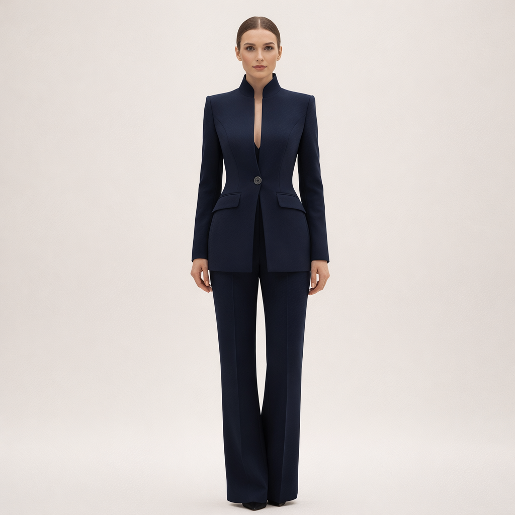 Dames pak | Elegant broekpak met getailleerde blazer