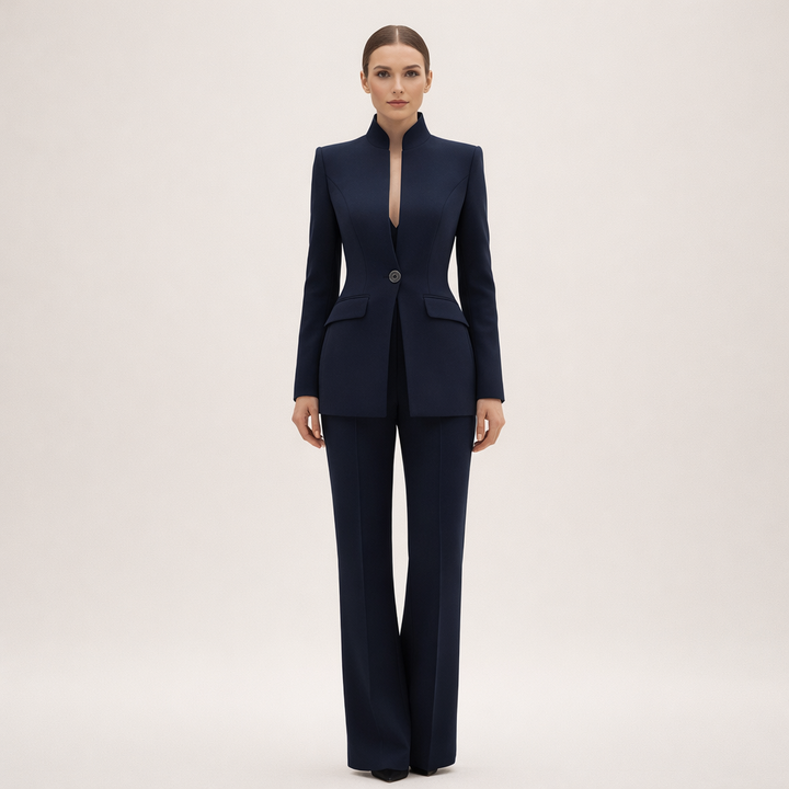 Dames pak | Elegant broekpak met getailleerde blazer