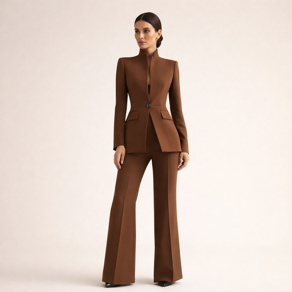 Dames pak | Elegant broekpak met getailleerde blazer