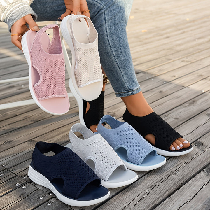 Dames sandalen | Comfortabele instappers met sleehak