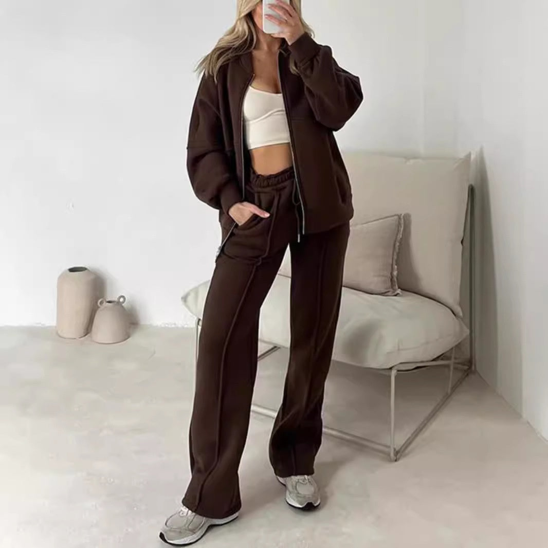 Dames set kleding | Tweedelige set met rits en comfortabele pasvorm
