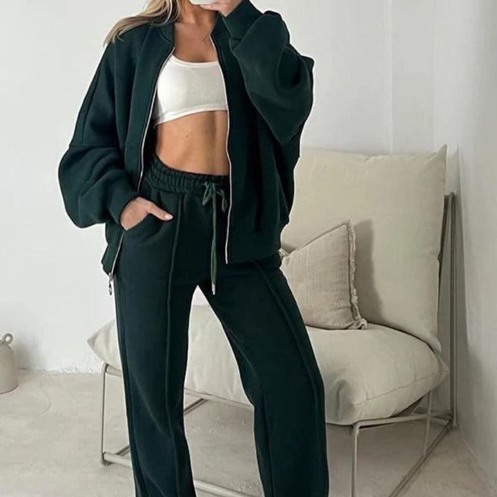 Dames set kleding | Tweedelige set met rits en comfortabele pasvorm