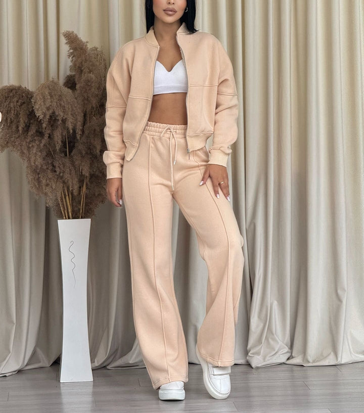 Dames set kleding | Tweedelige set met rits en comfortabele pasvorm