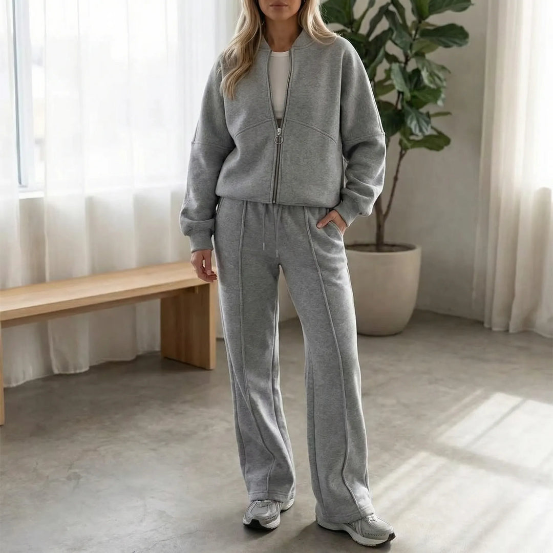 Dames set kleding | Tweedelige set met rits en comfortabele pasvorm