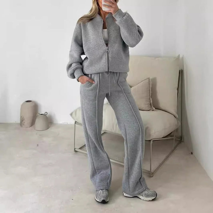 Dames set kleding | Tweedelige set met rits en comfortabele pasvorm