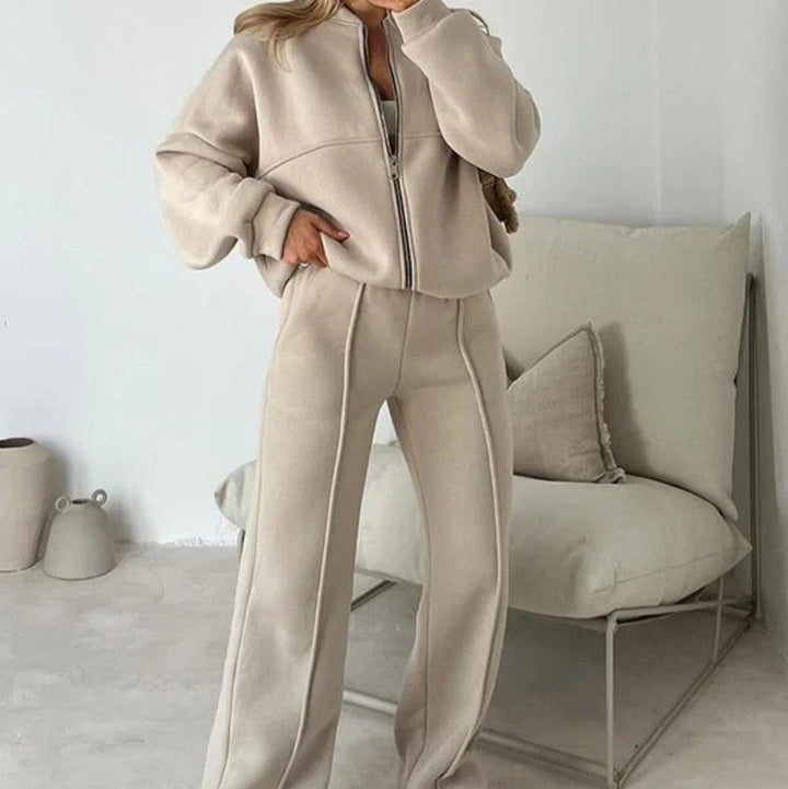 Dames set kleding | Tweedelige set met rits en comfortabele pasvorm