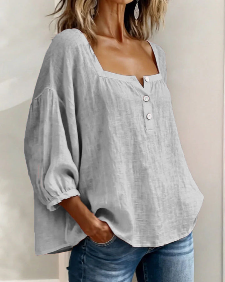 Dames top | Luchtige top met vierkante hals