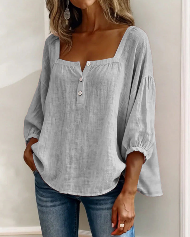 Dames top | Luchtige top met vierkante hals