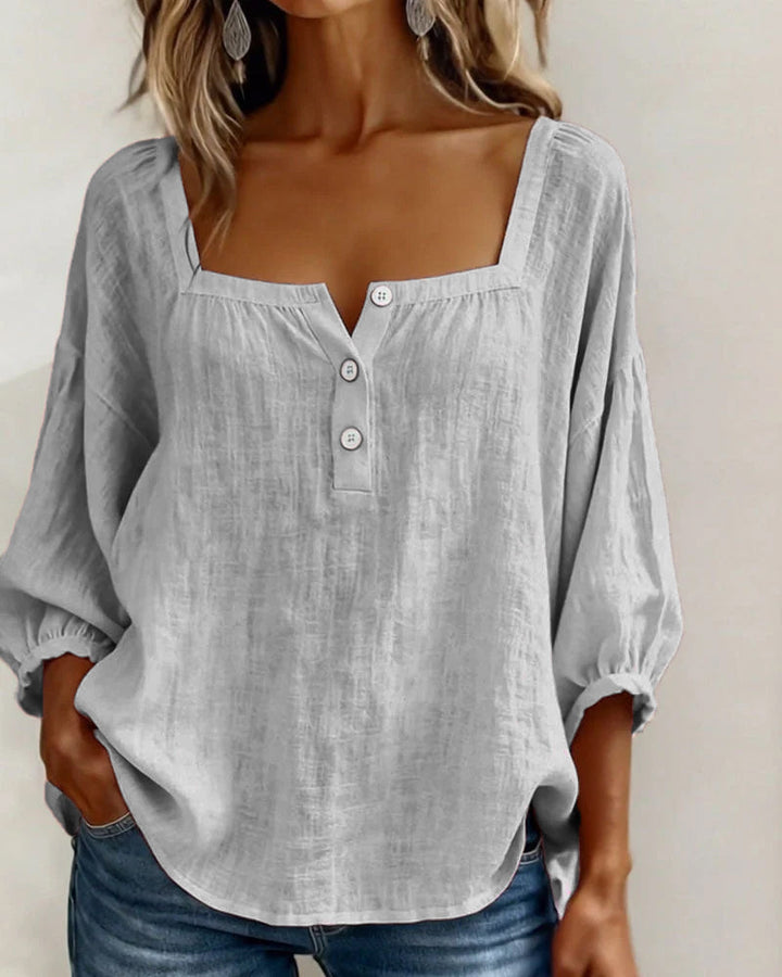 Dames top | Luchtige top met vierkante hals