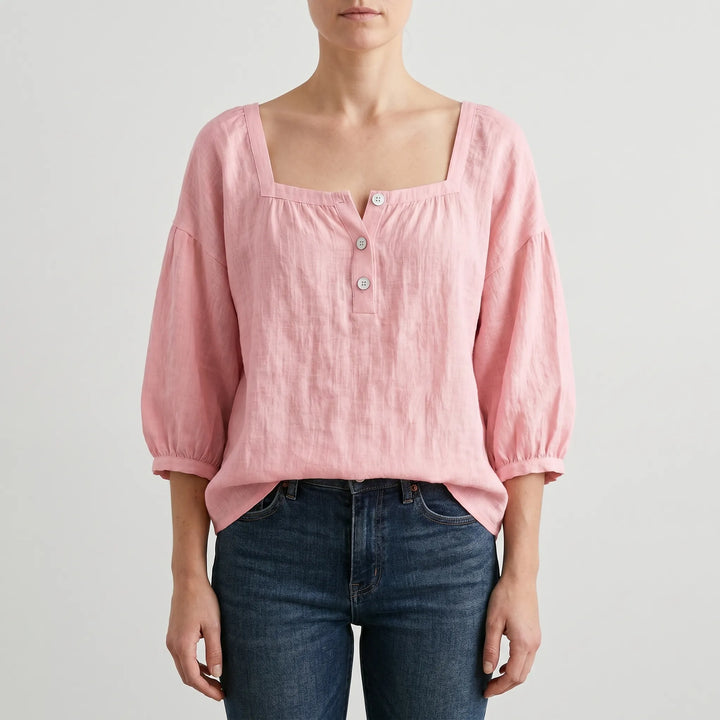 Dames top | Luchtige top met vierkante hals