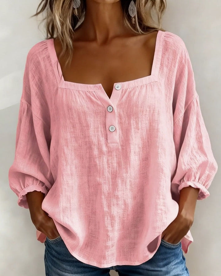 Dames top | Luchtige top met vierkante hals