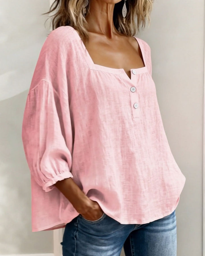 Dames top | Luchtige top met vierkante hals