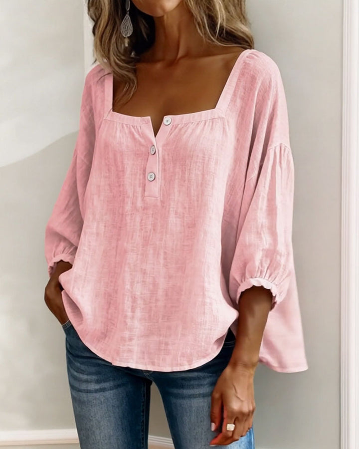 Dames top | Luchtige top met vierkante hals