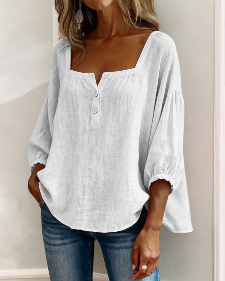 Dames top | Luchtige top met vierkante hals