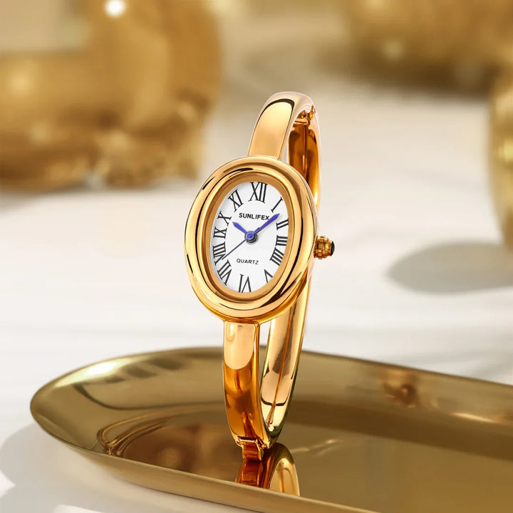 Dameshorloge | Elegante armbandhorloge met ovale wijzerplaat