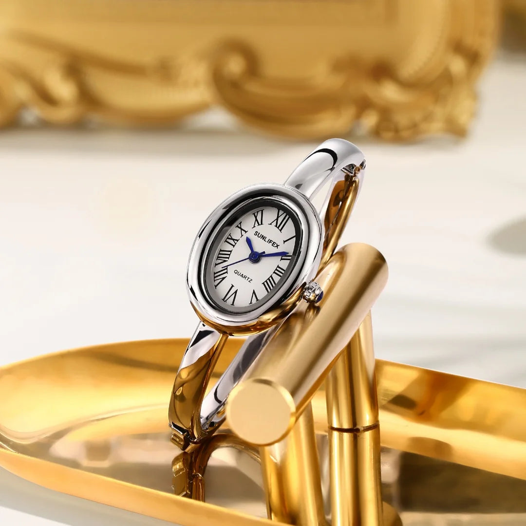 Dameshorloge | Elegante armbandhorloge met ovale wijzerplaat