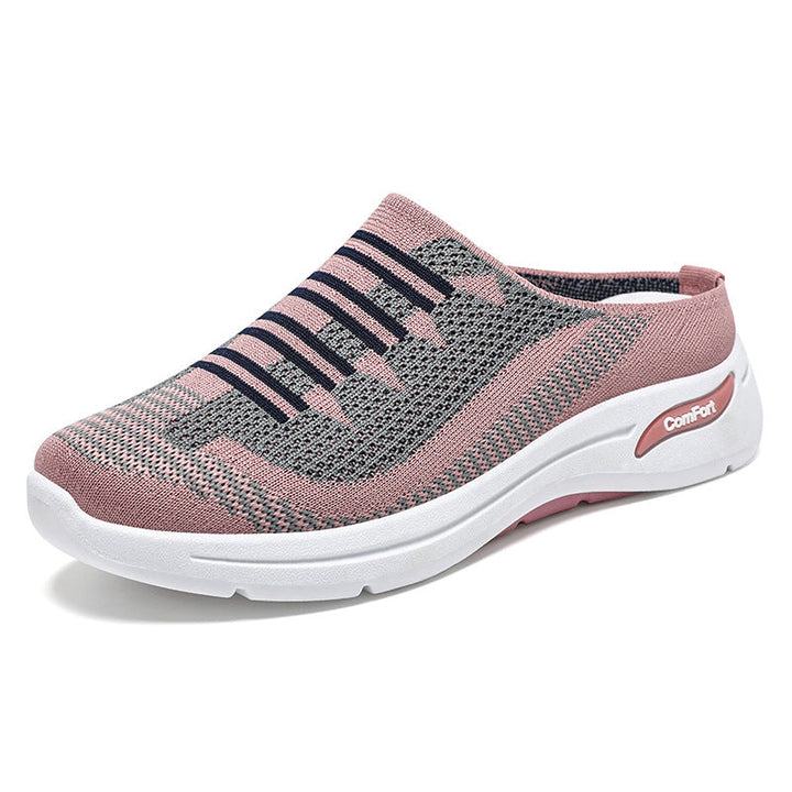 Damesschoenen | Mesh slip-on sneakers met comfortzool