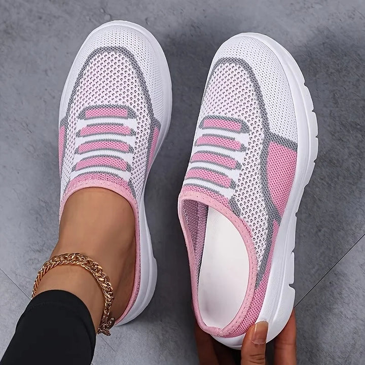 Damesschoenen | Mesh slip-on sneakers met comfortzool