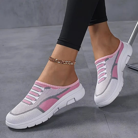 Damesschoenen | Mesh slip-on sneakers met comfortzool
