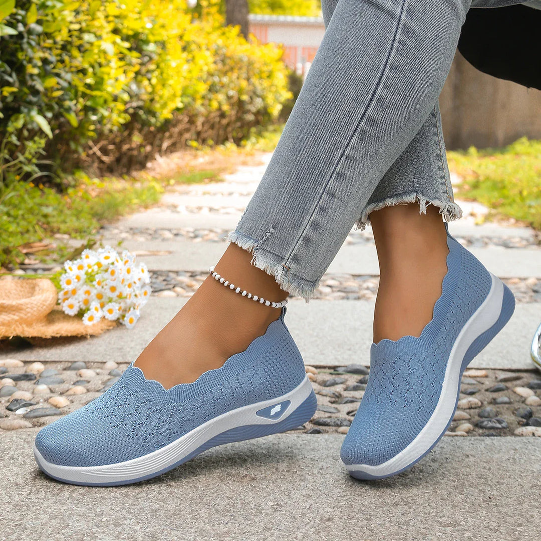 Damesschoenen | Slip-on sneakers van ademend mesh