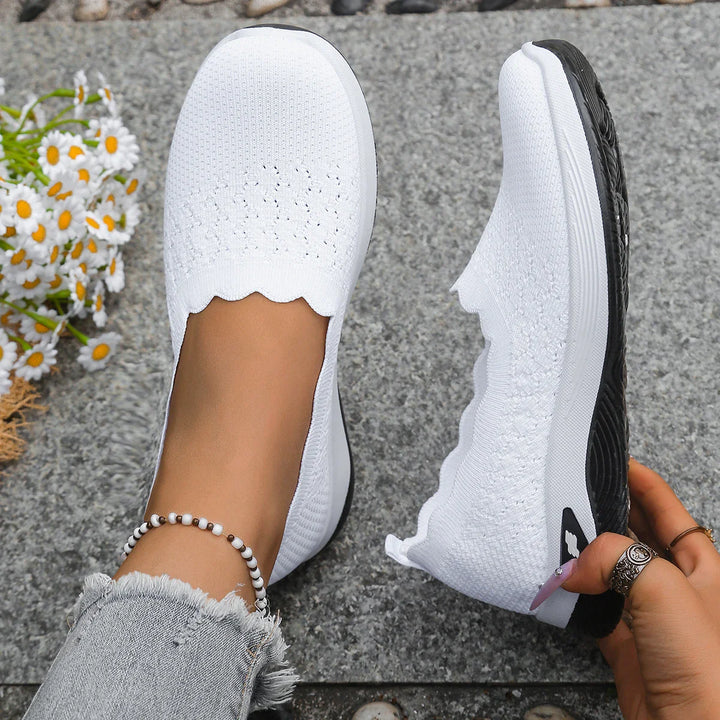 Damesschoenen | Slip-on sneakers van ademend mesh