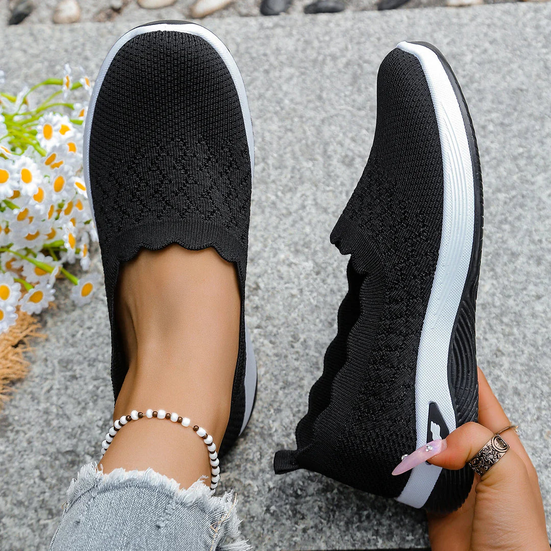Damesschoenen | Slip-on sneakers van ademend mesh
