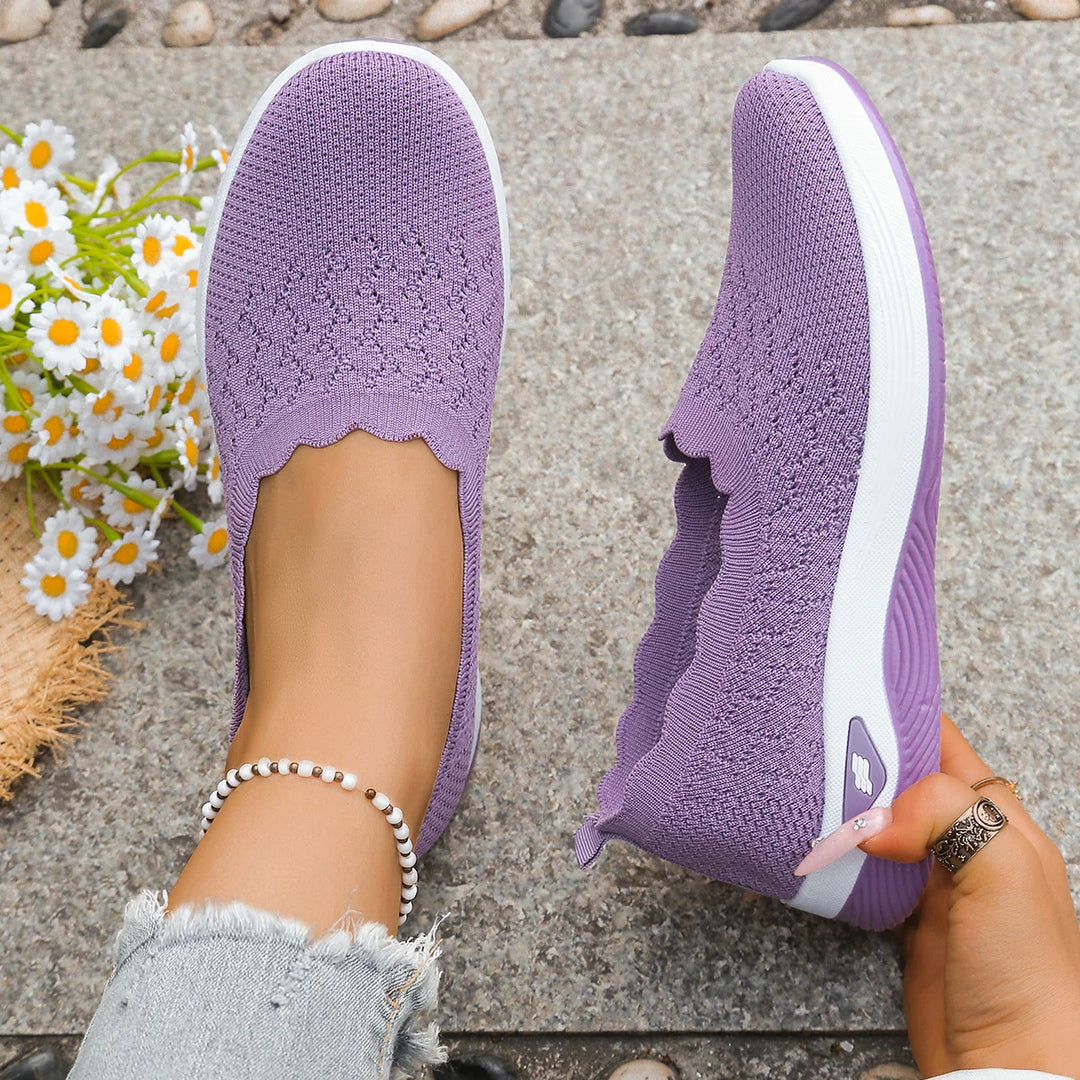 Damesschoenen | Slip-on sneakers van ademend mesh