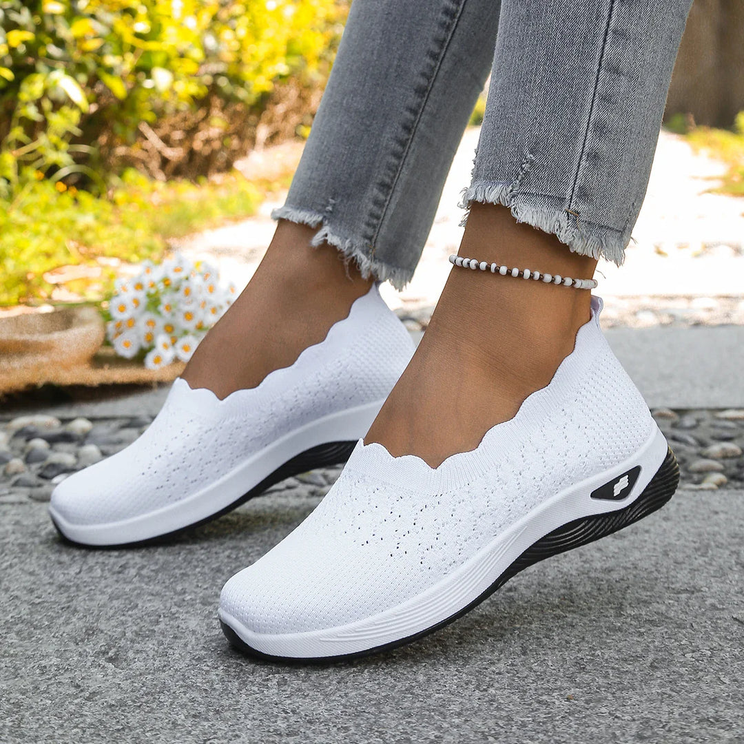 Damesschoenen | Slip-on sneakers van ademend mesh
