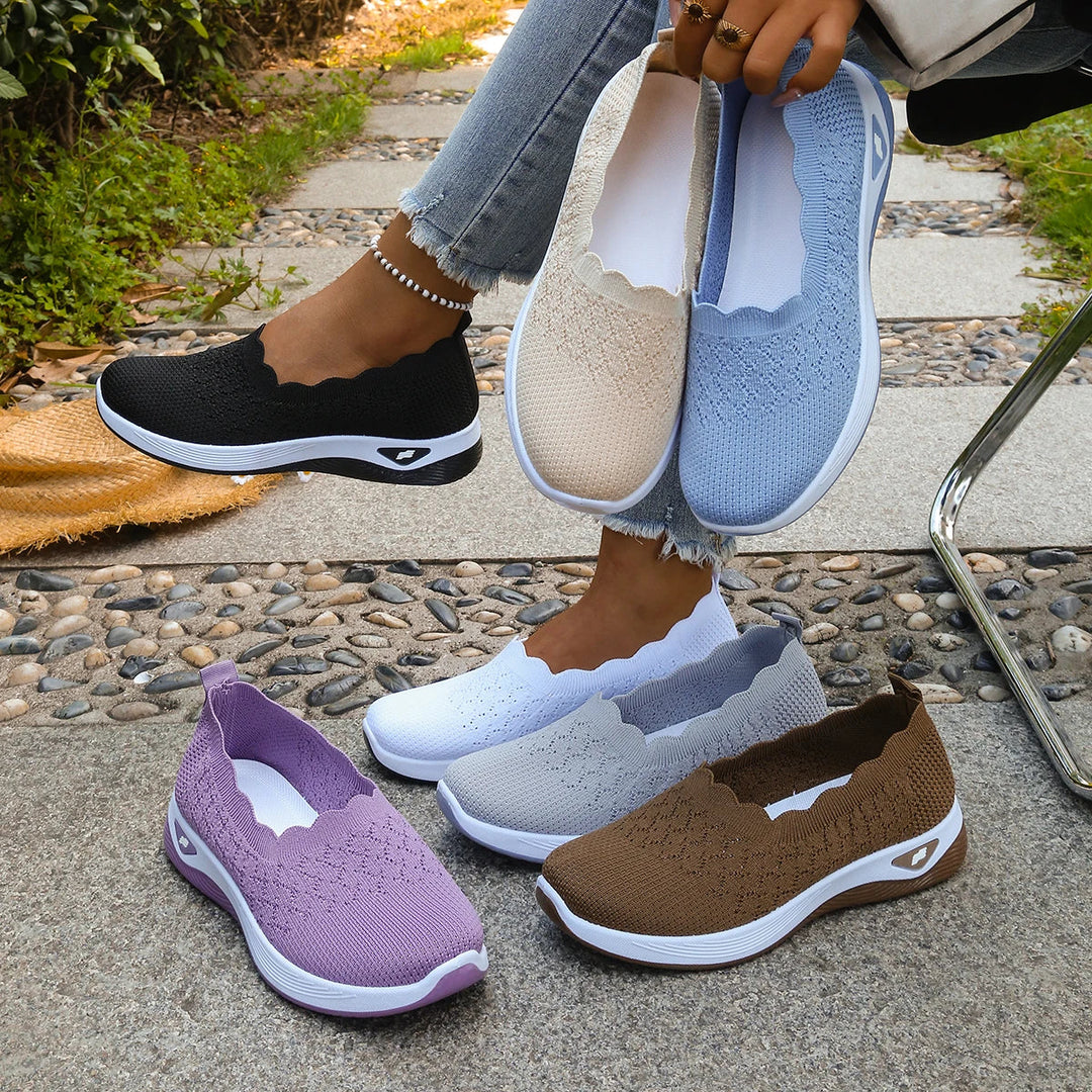 Damesschoenen | Slip-on sneakers van ademend mesh