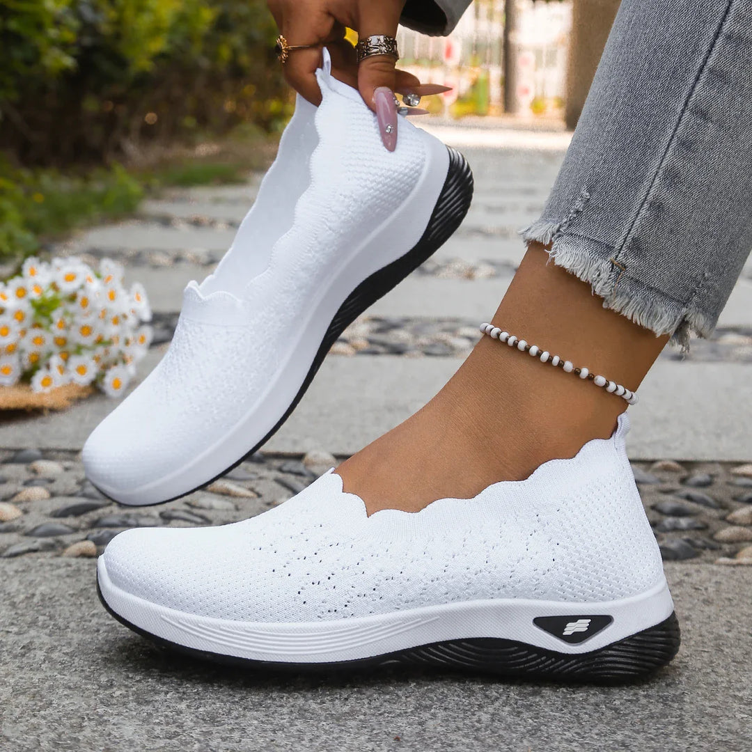 Damesschoenen | Slip-on sneakers van ademend mesh