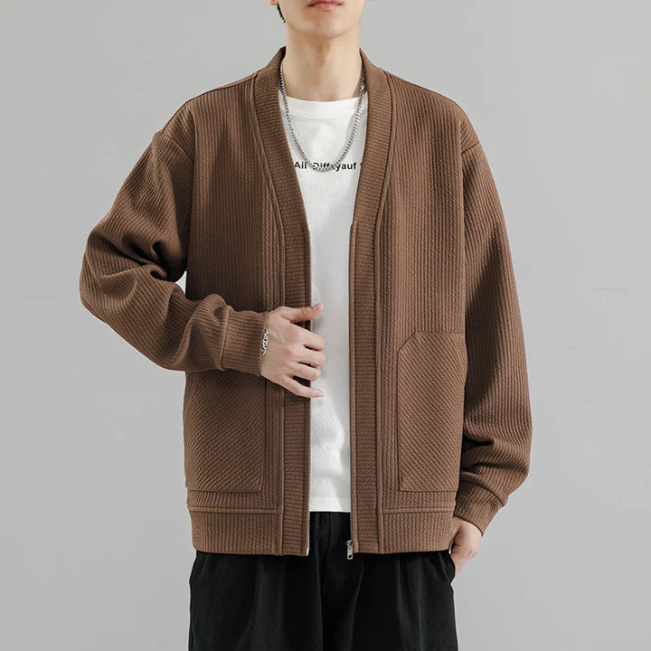 Daniel | Heren gebreide cardigan met rits