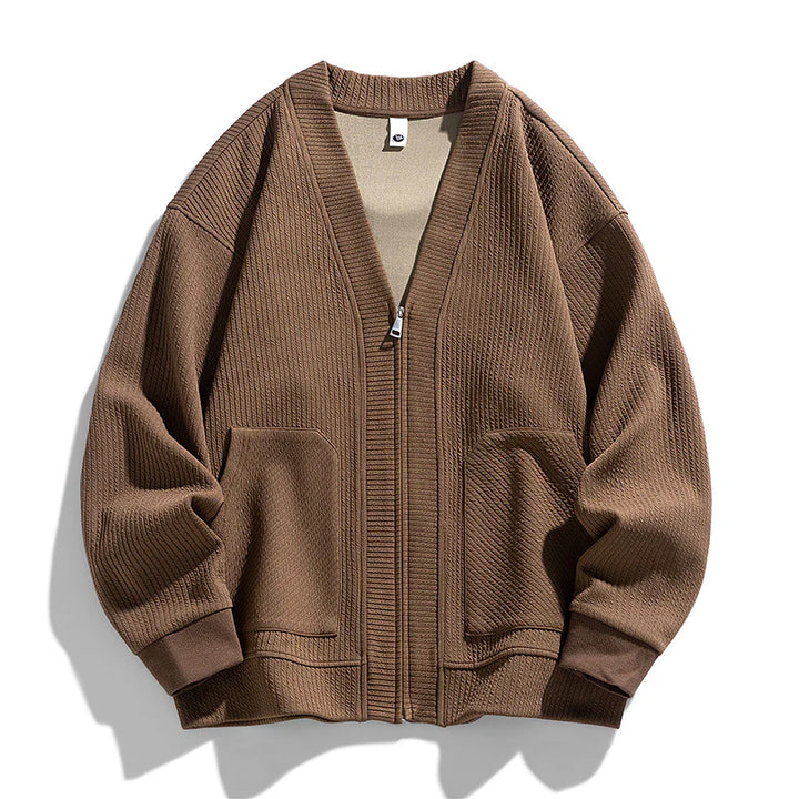 Daniel | Heren gebreide cardigan met rits