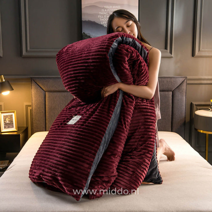 Dekbedovertrek | Fluwelen fleece met warme zachte voering