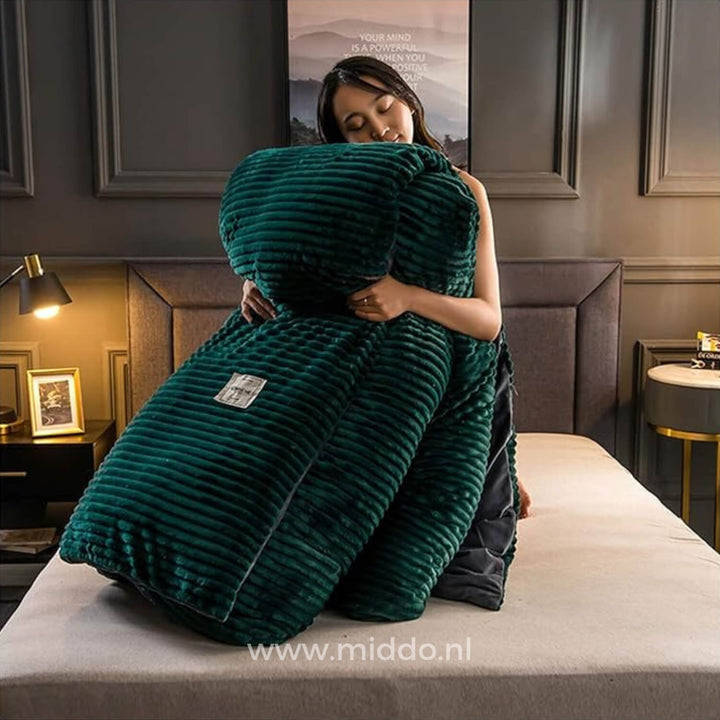 Dekbedovertrek | Fluwelen fleece met warme zachte voering