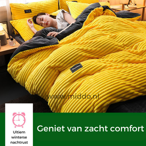Dekbedovertrek | Fluwelen fleece met warme zachte voering
