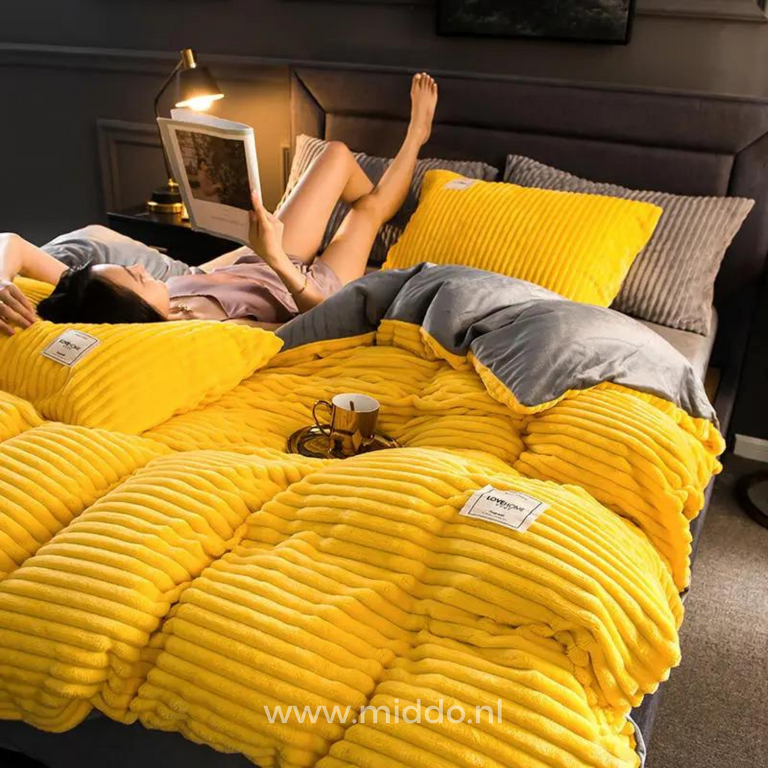 Dekbedovertrek | Fluwelen fleece met warme zachte voering