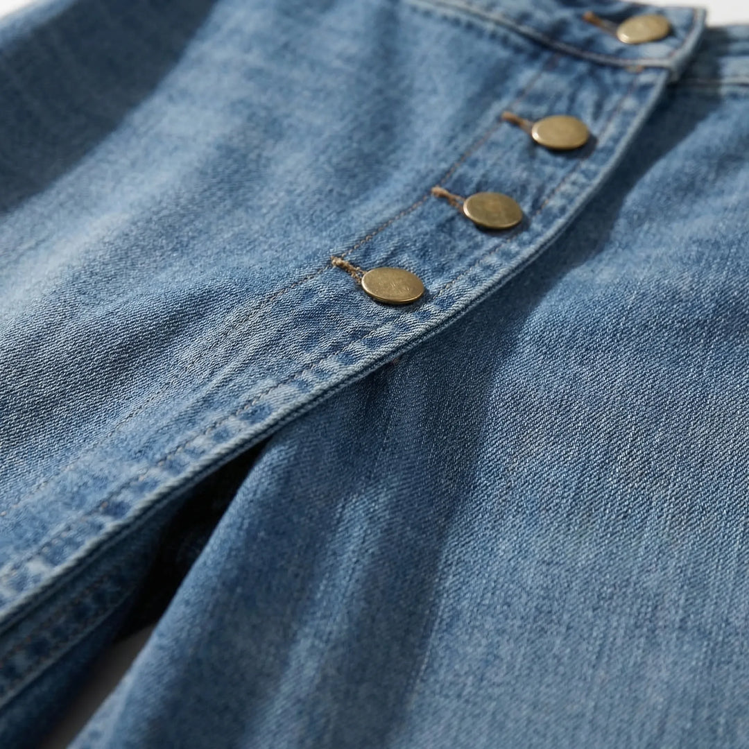 Denim wikkelbroek wide leg jeans