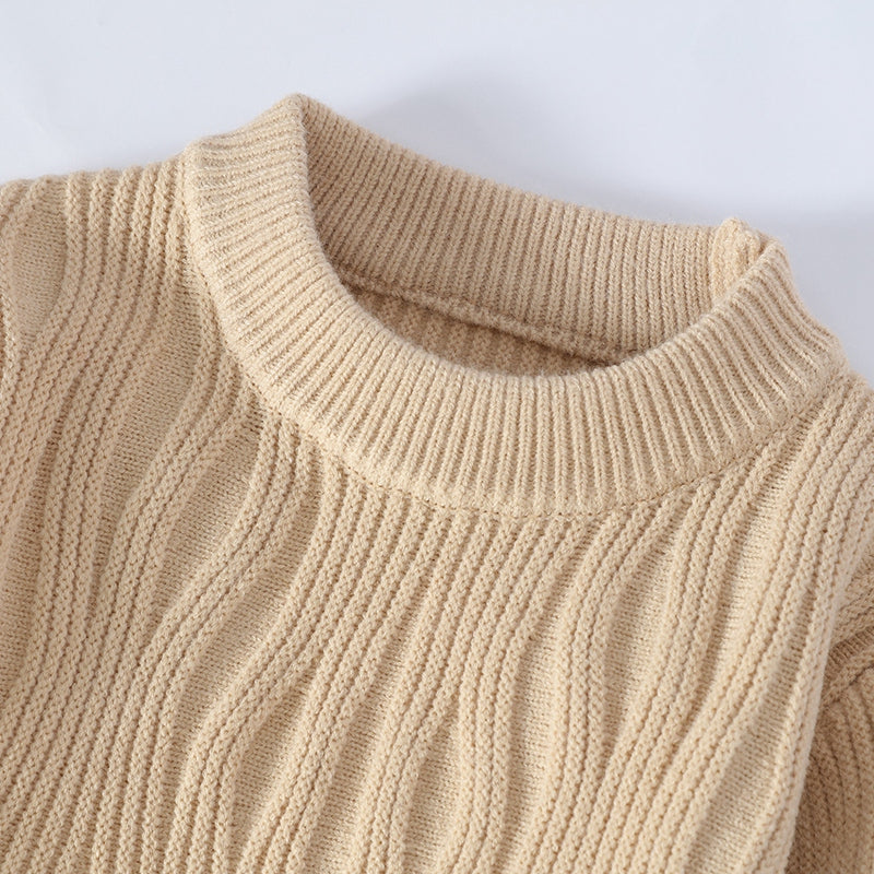WaveKnit | Heren chunky trui met golvend ribpatroon