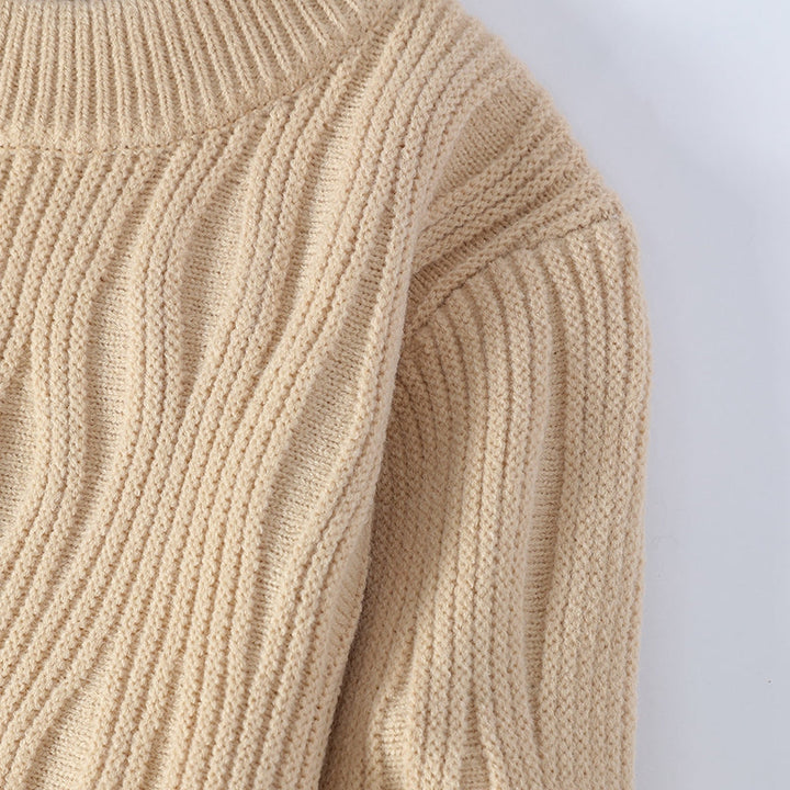 WaveKnit | Heren chunky trui met golvend ribpatroon