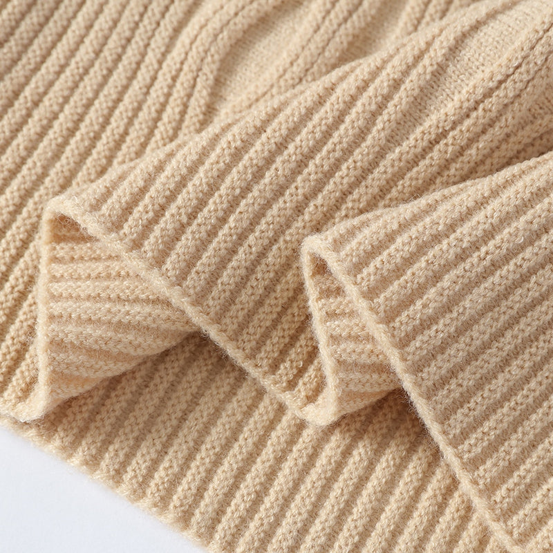 WaveKnit | Heren chunky trui met golvend ribpatroon